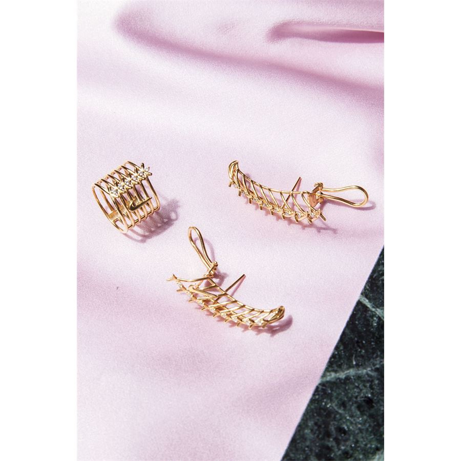 'Cornucopia' earrings for Nike SPINAE | OR CRNCPBRO PLACC.ORO X NIKE